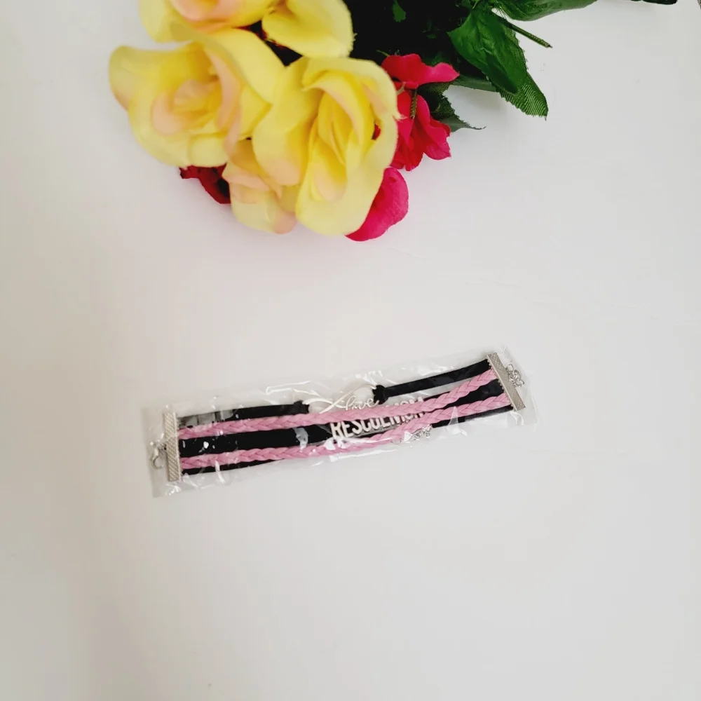 Rescue Mom Pink Bracelet, Love infinity & paw charm ♡♡ For Dog Lovers